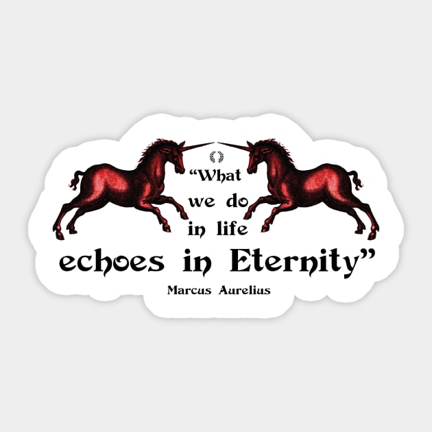 Stoic Quote from Marcus Aurelius Sticker by emma17